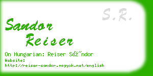 sandor reiser business card